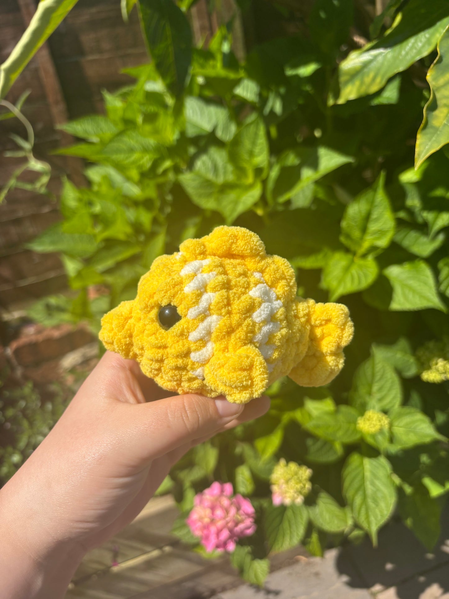 Yellow crochet fish