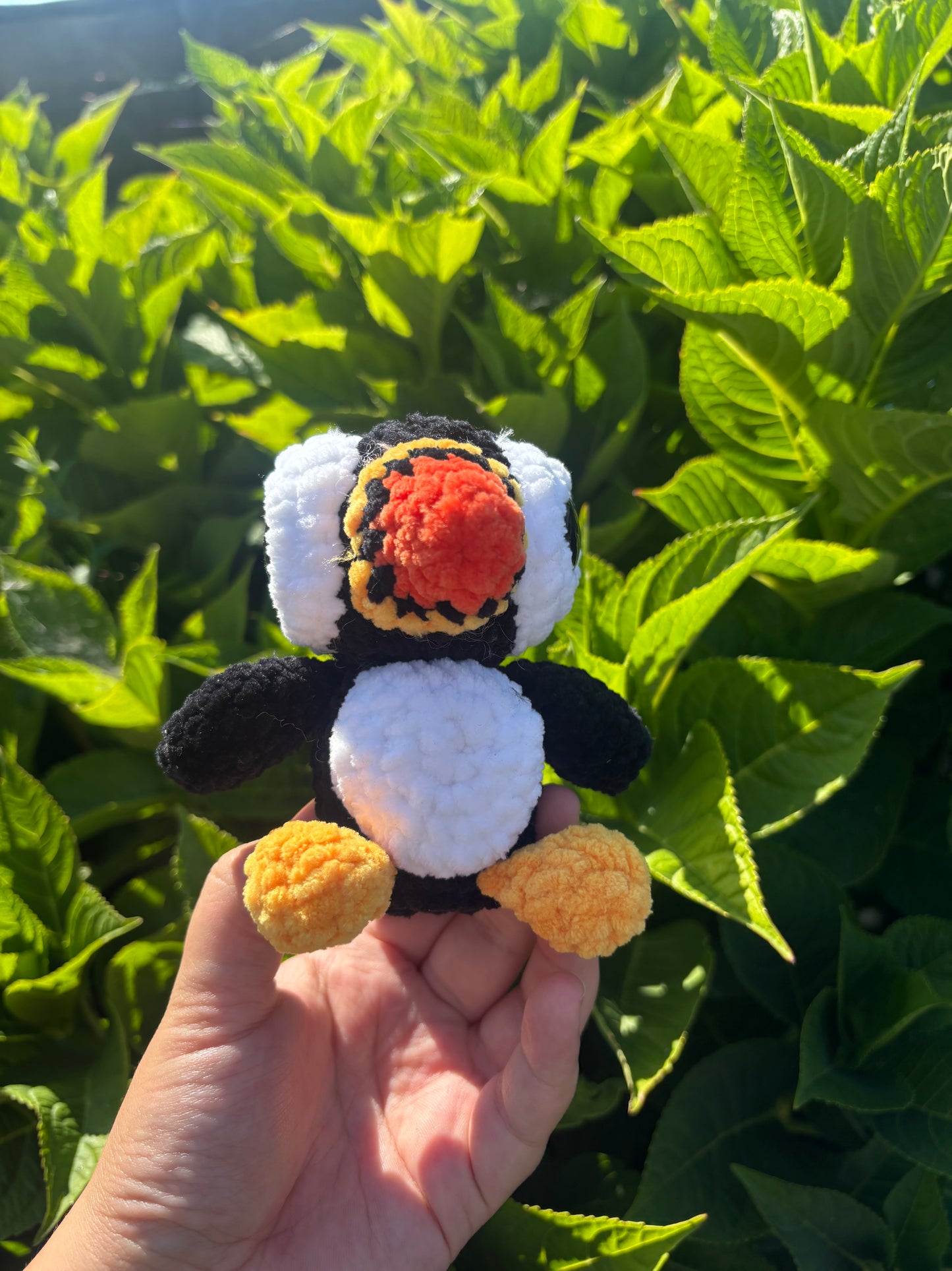 Crochet puffin