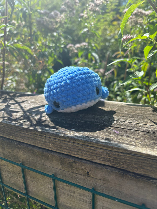 Crochet whale Ocean Blue