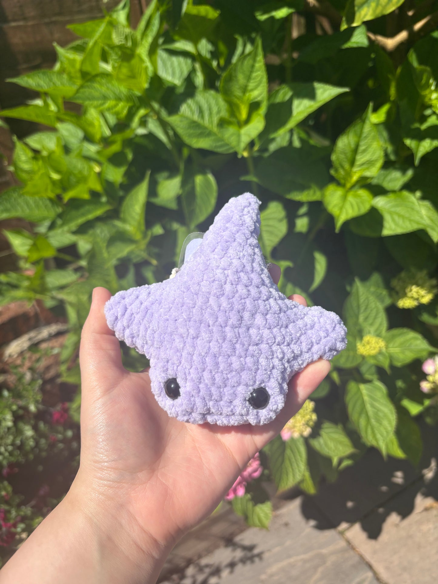 Purple crochet stingray