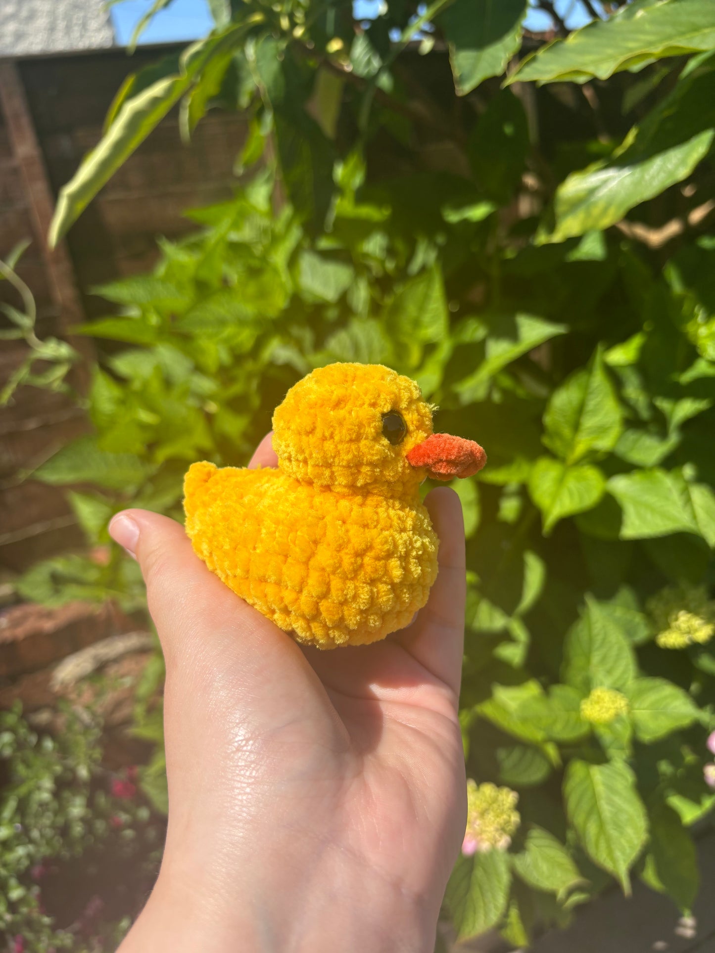 Bright Yellow crochet Duck