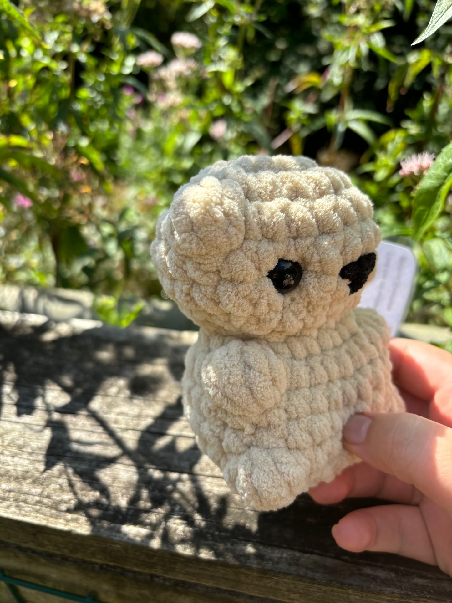 Beige crochet bear