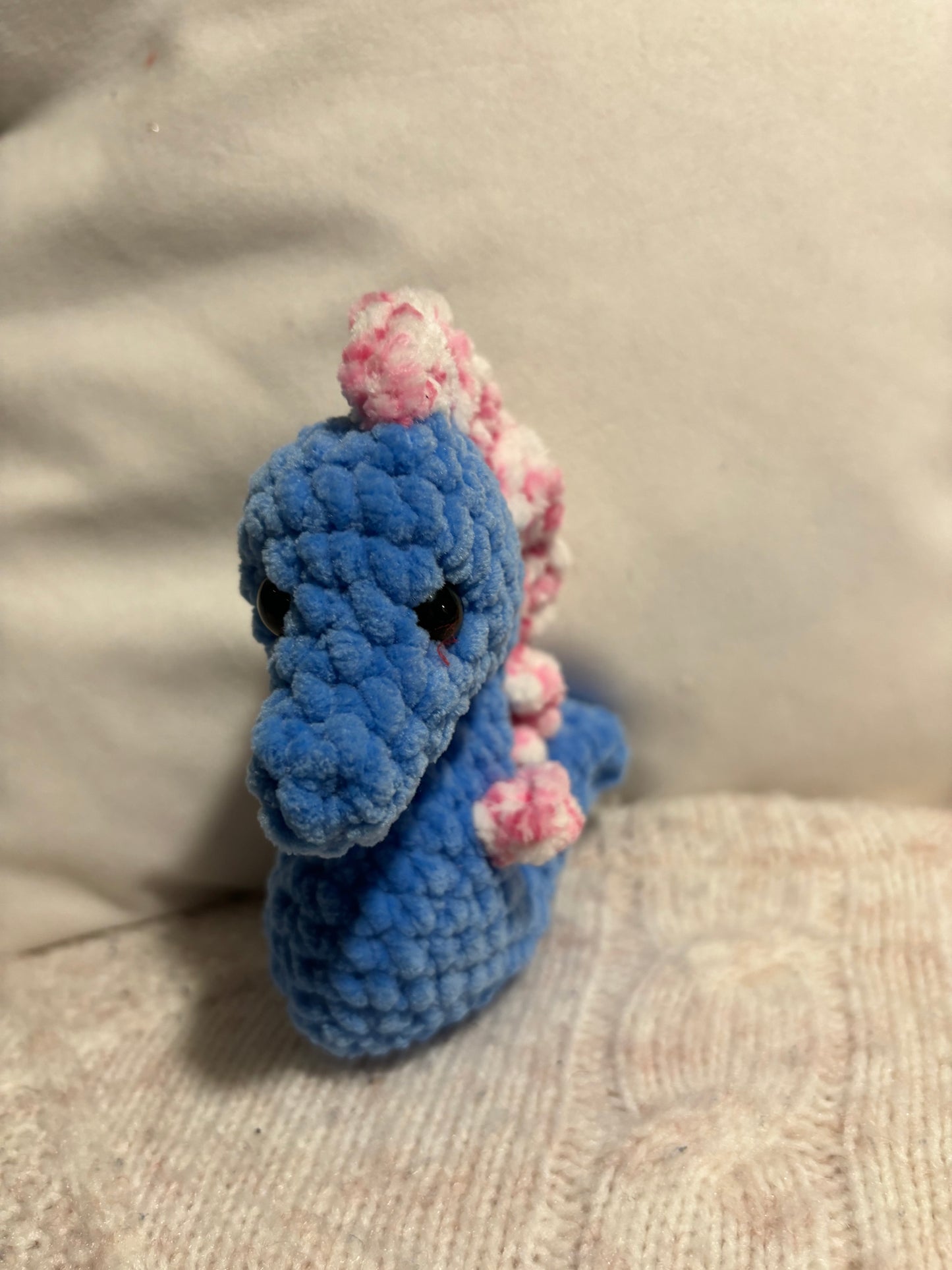 Ocean blue and raspberry seahorse