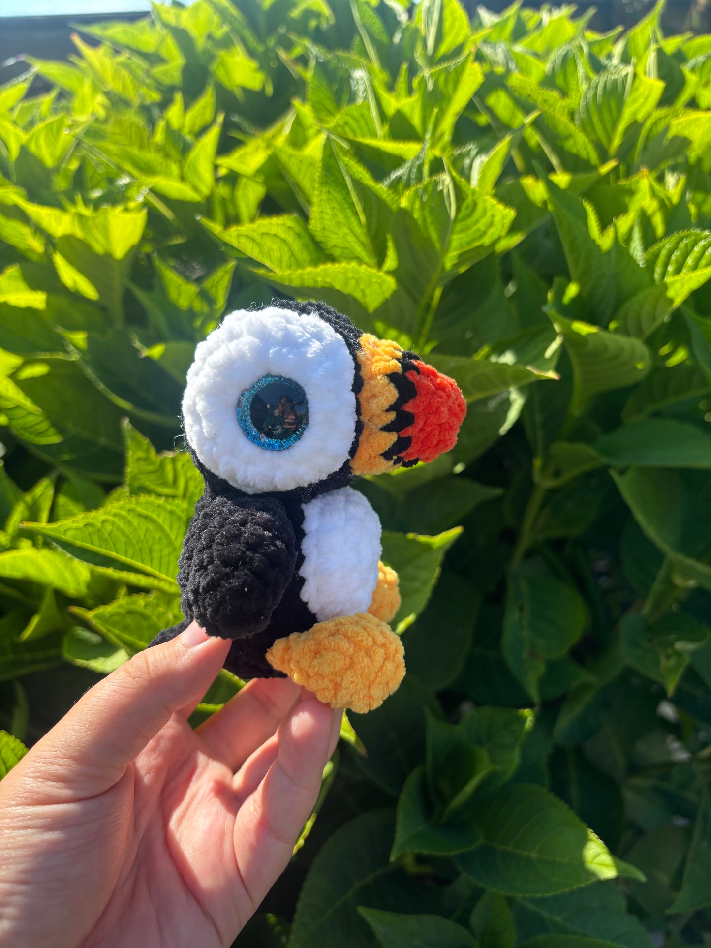 Crochet puffin