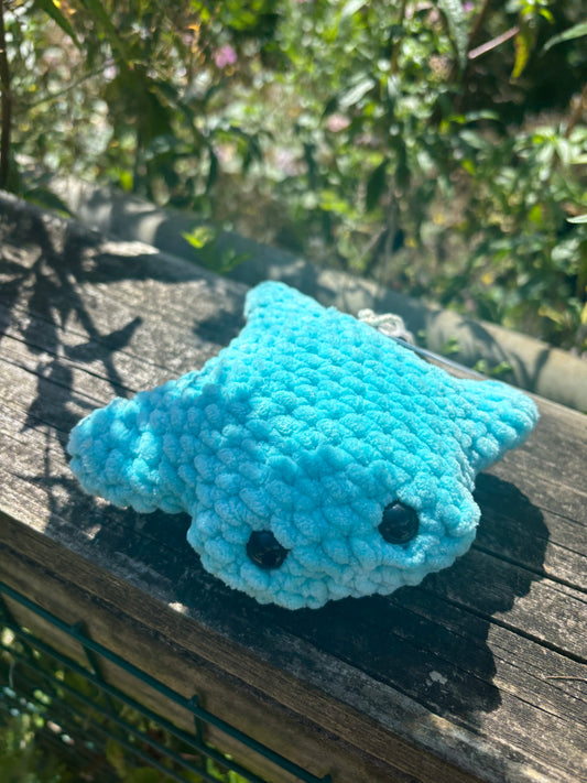 Turquoise crochet stingray