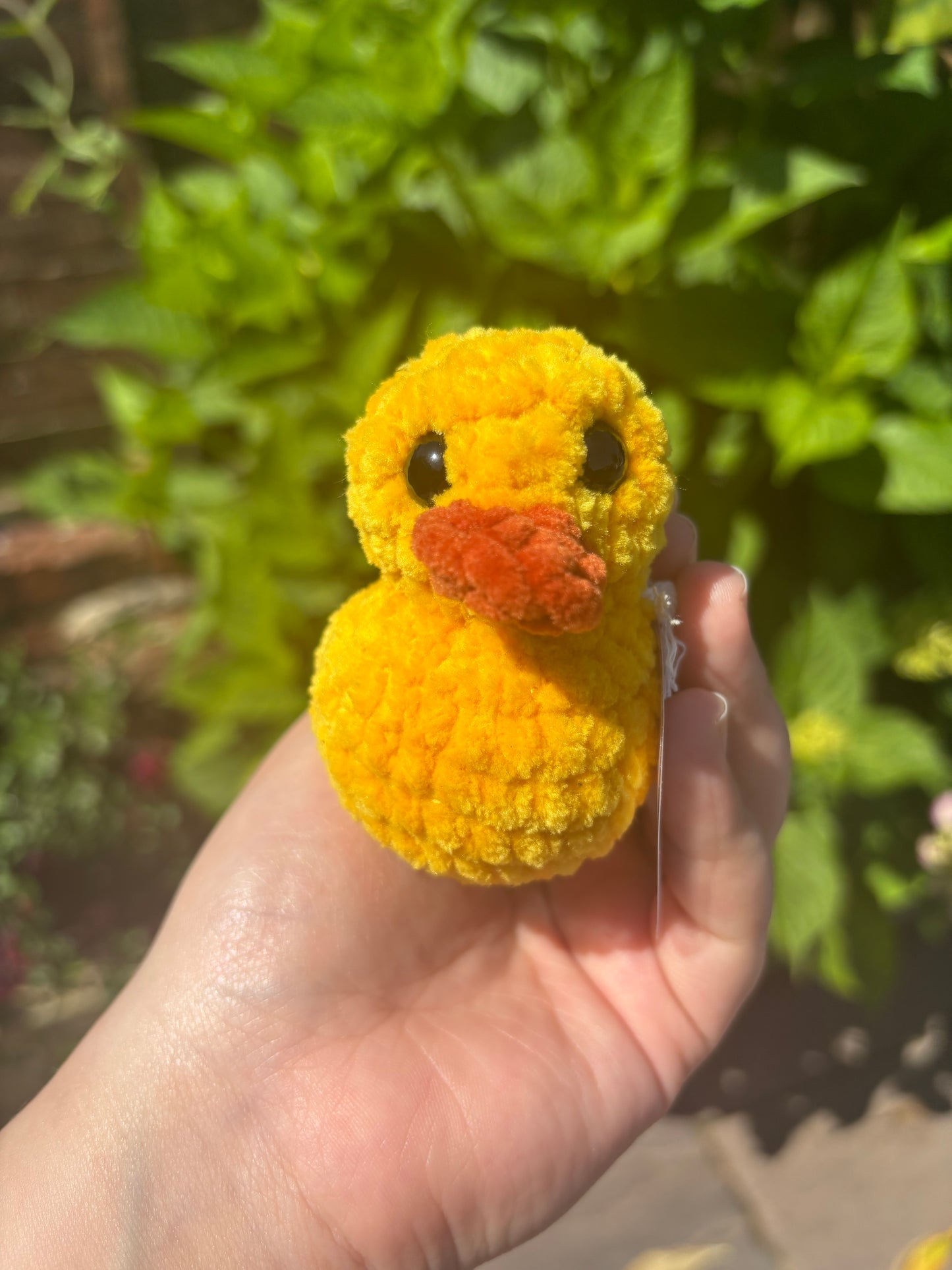 Bright Yellow crochet Duck