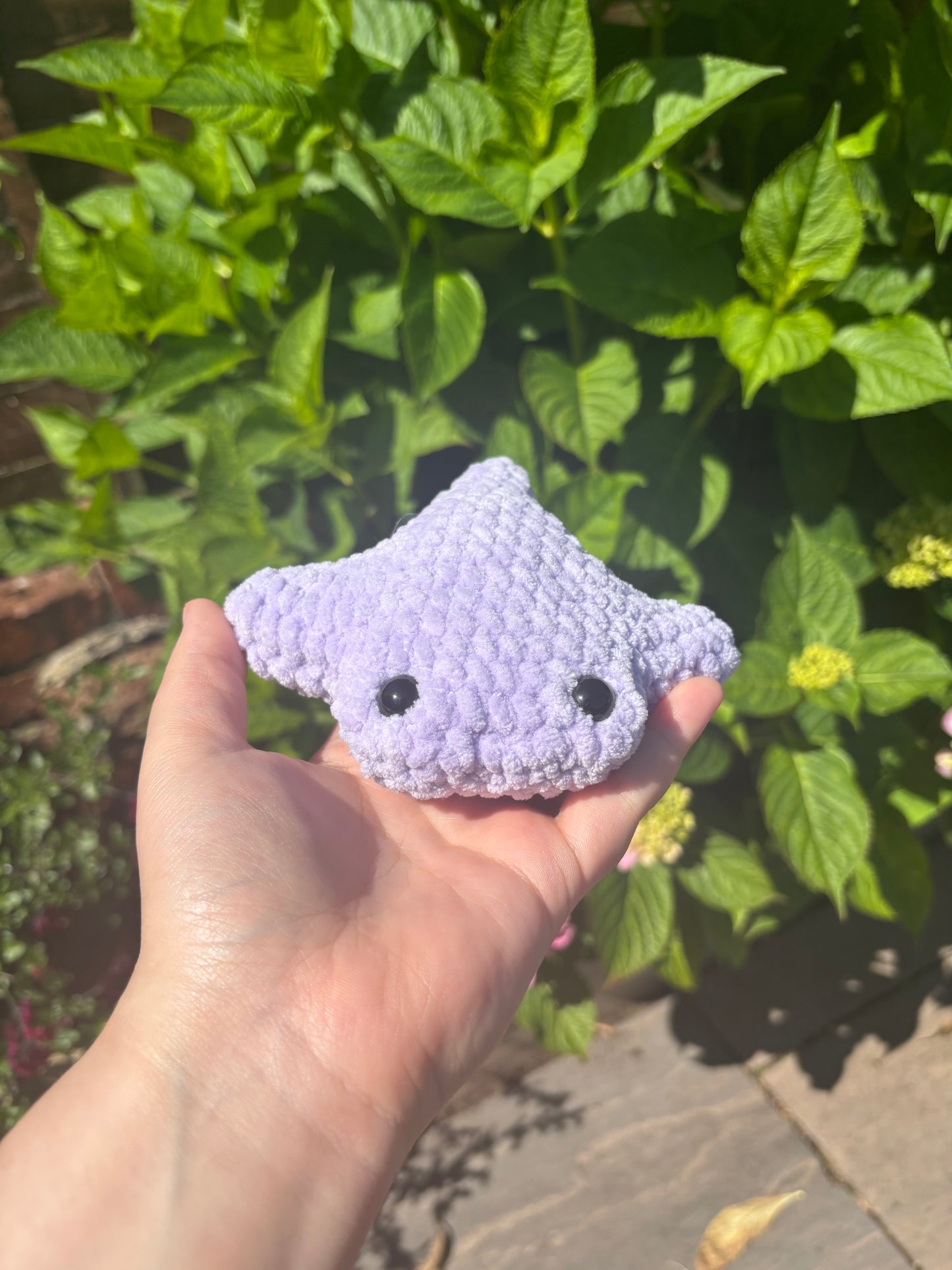 Purple crochet stingray