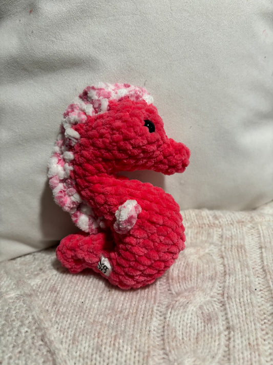 Disco pink and raspberry seahorse