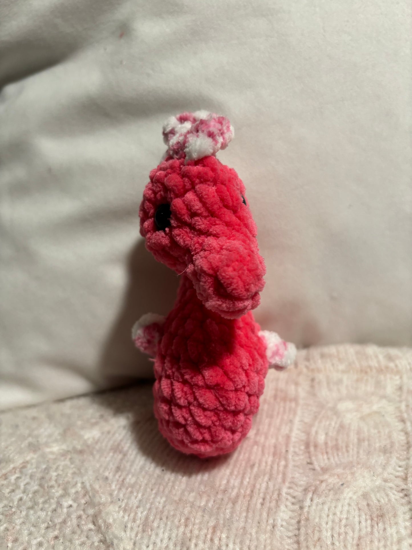 Disco pink and raspberry seahorse